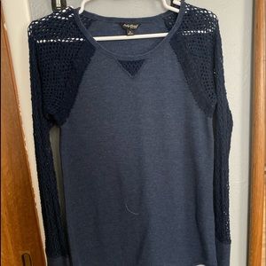 Long Sleeve Navy Top